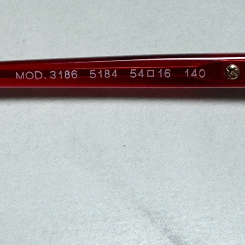 Versace Dark Red Havana Eyeglasses MOD 3186 5184 54-16-140 Rectangle Frames